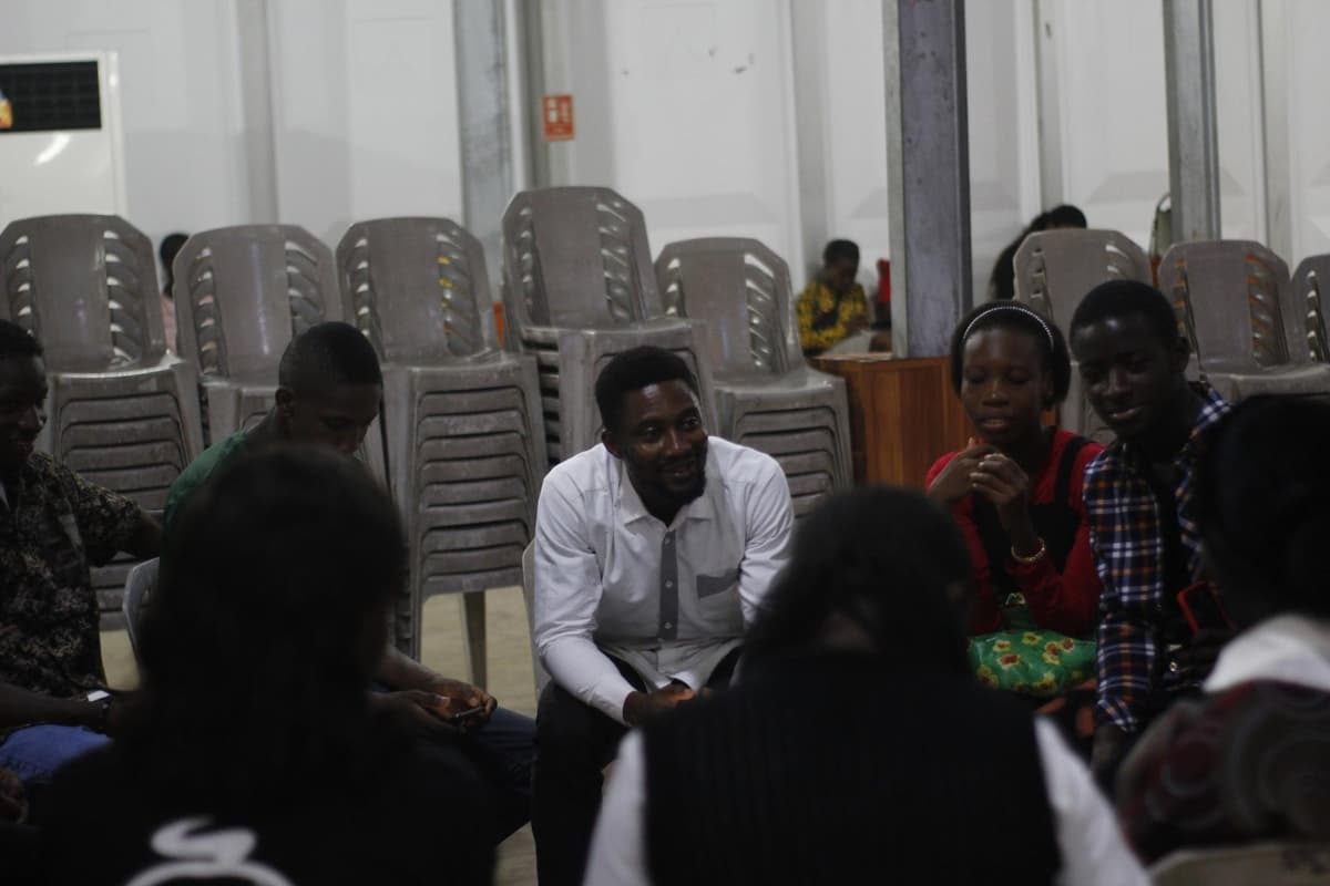 A small group session in progress